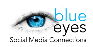 blue eyes social media connections logo